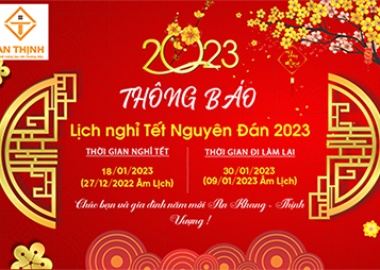 An Thịnh thông báo lịch nghỉ tết Nguyên Đán 2023